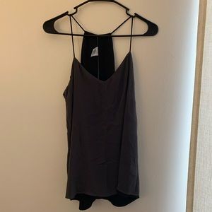 Express Reversible Gray / Black Spaghetti Strap Tank Top Size M